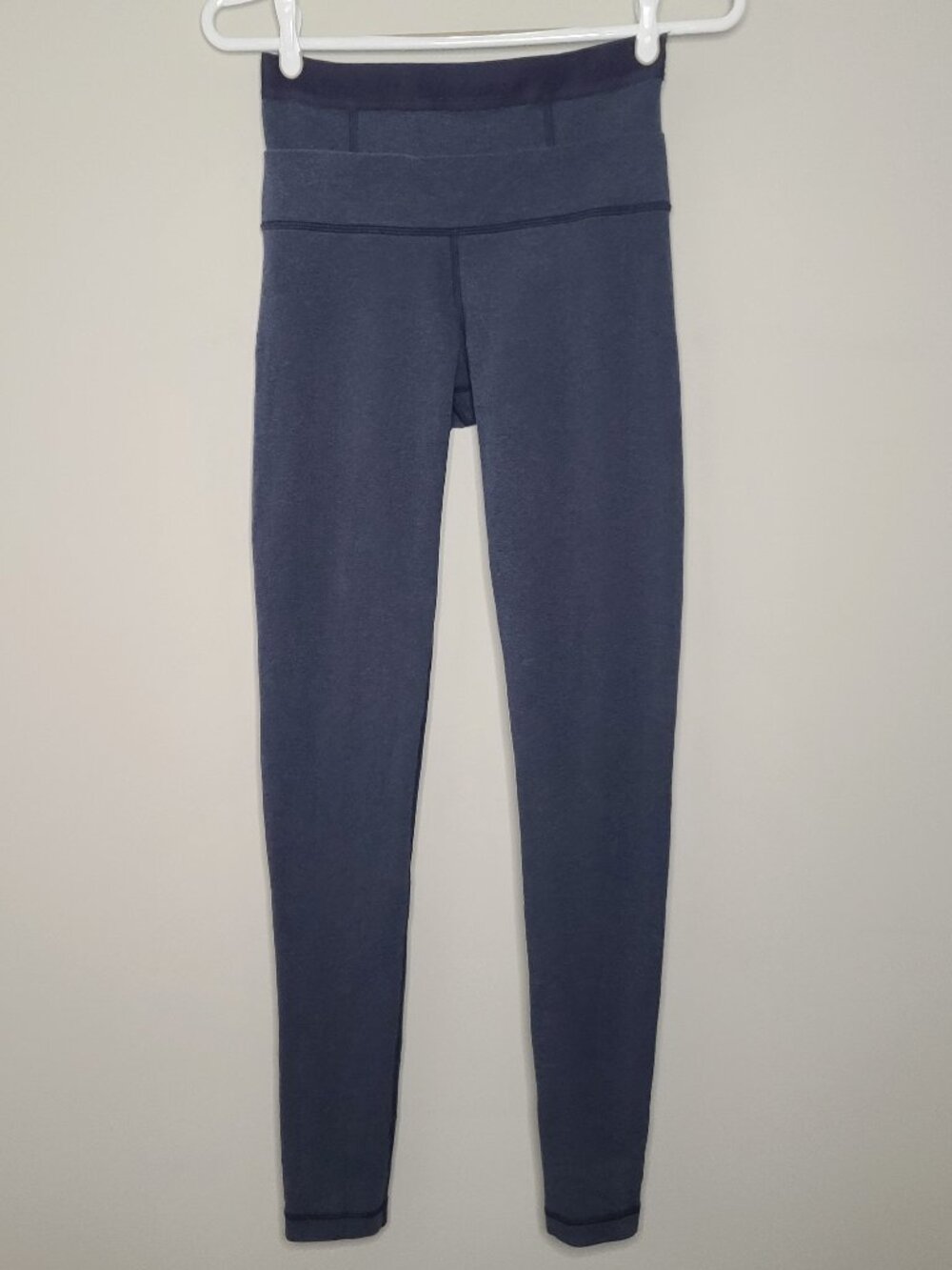 Lululemon Live Natural Pant Heathered Cadet Blue Practice Cotton Size 6